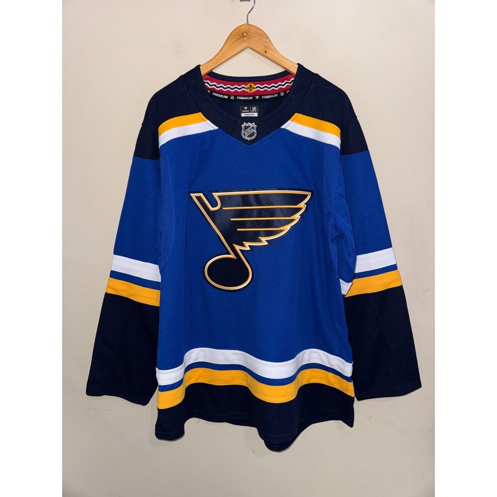 Fanatics Premium St. Louis Blues Home NHL Hockey Jersey Authentic Men 56 2XL NEW
